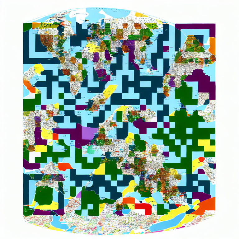 world map QRCode